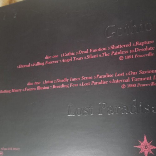 Paradise Lost Gothic Lost Paradise box set used, metal