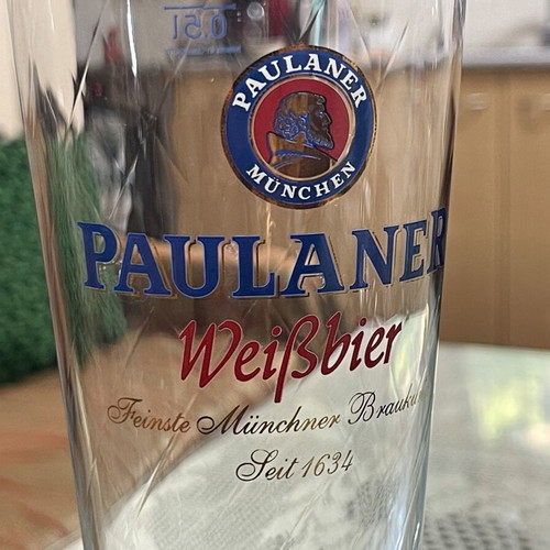 Paulaner Vintage Beer Glass 1/2 Liter Like New