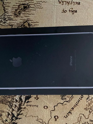 Black iPhone 7 Plus box with SIM card tray removal tool like new