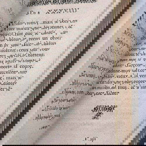 Ανακρέων Ωδές 1681