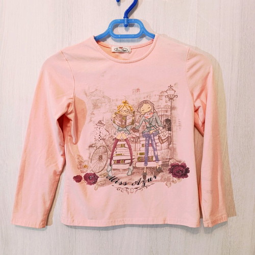 Miss Azur pink-apricot blouse used for 10 years old