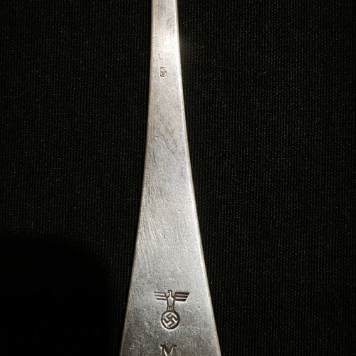 Collectible World War II Fork used, Reichsadler emblem, silver-plated