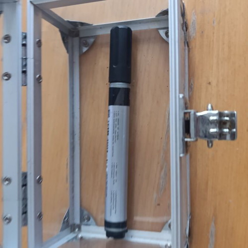 Storage box plexiglass with aluminum, like new