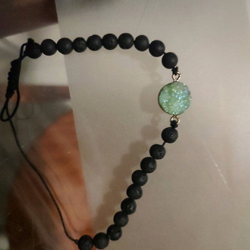 Bracelets with volcanic stone from Santorini like new, set of three