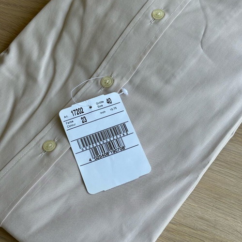 New Dornbusch solid color shirt, size M, beige/pink