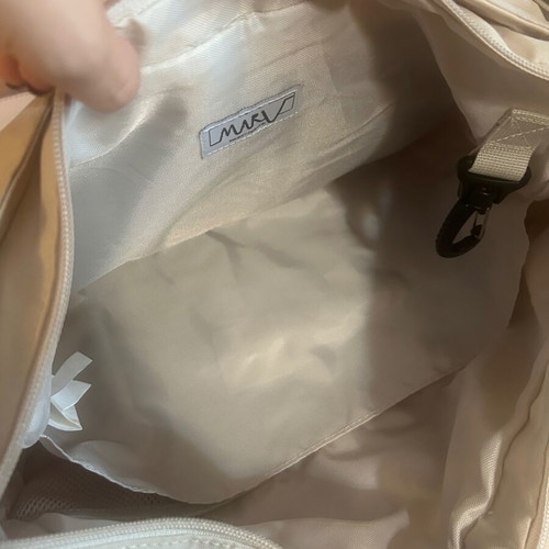 Marv Diaper Bag like new, beige with embroidered circles