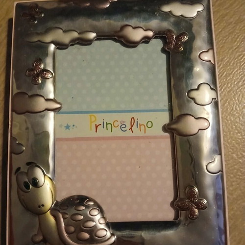 Children's frame silver 925 new with embossed details