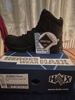 Haix Eagle Safety 50 Waterproof Safety Boots Black Size 44 New