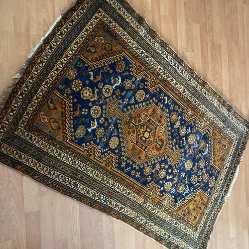 Qashqai handmade wool pile rug like new, authentic Persian 1.70x1.10m