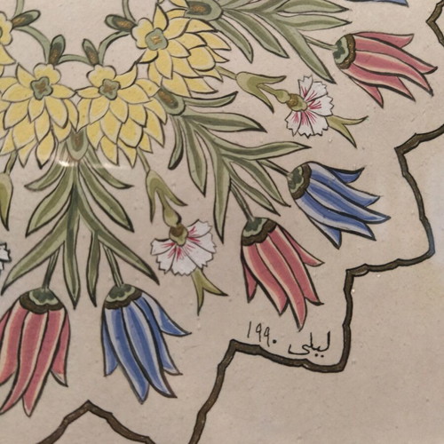 Handmade painting used with oriental motif and tezhip technique