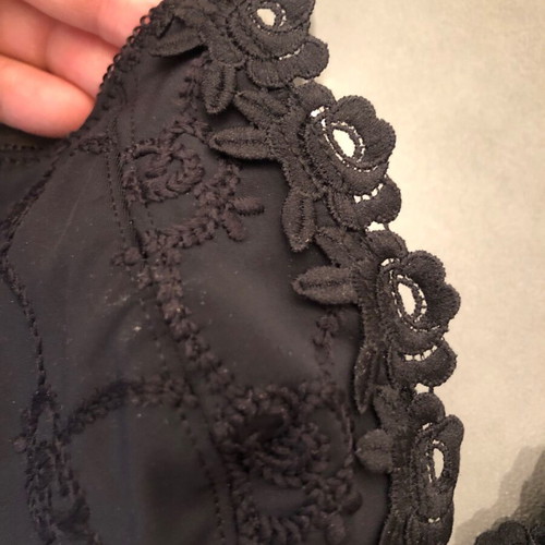 Black lingerie set 70C/S new with embossed design