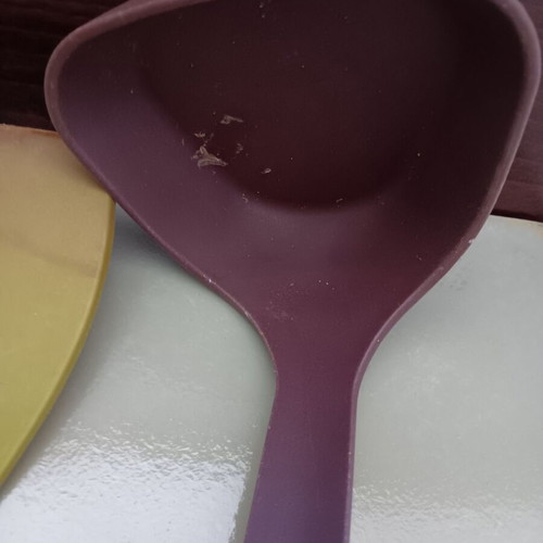 Kitchen spoon set used with imperfections