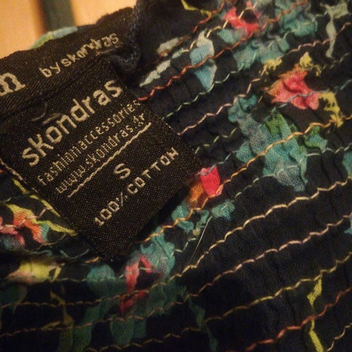 Skondras one-piece used, floral cotton, size S/M