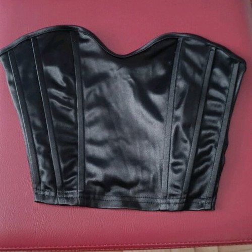 Strapless top black new, size S