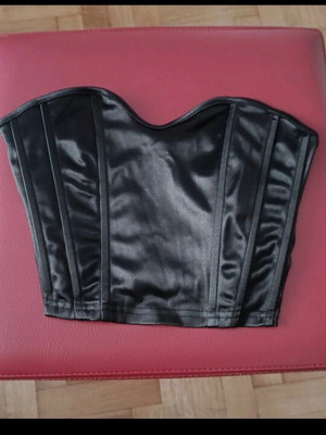 Strapless top black new, size S