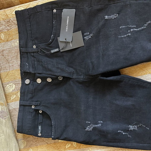 Dolce & Gabbana Denim Pants New, Black, Size L