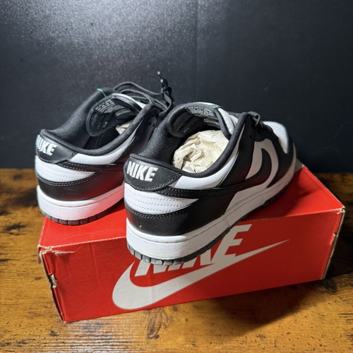 Nike Dunk Low Retro sneakers, size 45.5, black and white