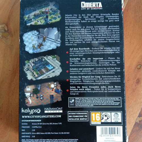Omerta City of Gangsters PC game, Kalypso