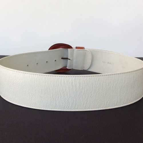 Etienne Aigner white wide belt like new, size 80