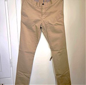 Αυθεντικό TOMMY HILFIGER ανδρικό παντελόνι μπεζ, μέγεθος L.