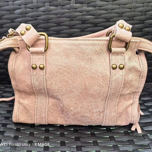 Vera Pelle handbag like new, pink suede, Balenciaga style