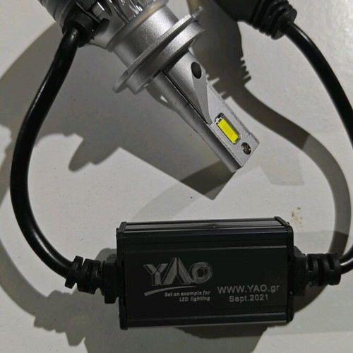 YAO H7 LED Canbus bulbs like new, 2 pcs 28W 6000K 3000lm