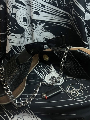 Exe Black Platform Sandals like new, size 37
