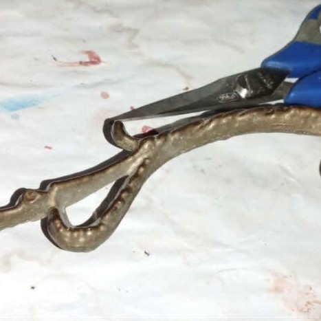 Brass wall hook used, antique support for hanging lamp