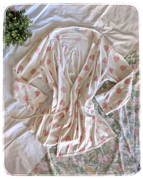 Ρόμπα πιτζάμας με καρδούλες MEDIUM lingerie pijamas