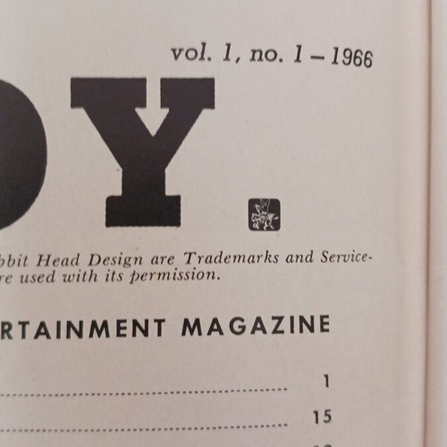 Playboy magazine No 1, 1966