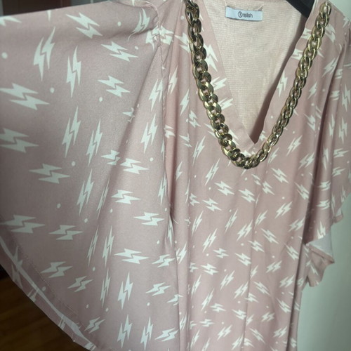 Relish cocktail dress like new, beige and pink, size L