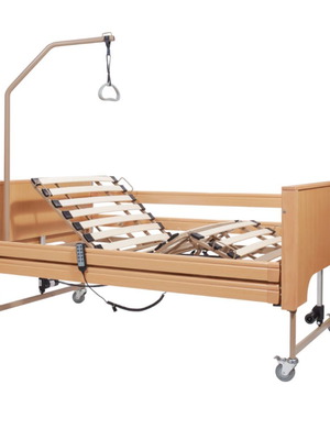 Hospital bed electric with adjustable backrest and mattress like new