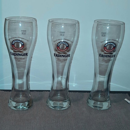 Erdinger Weissbier collectible glasses new, set of 3, 0.300l