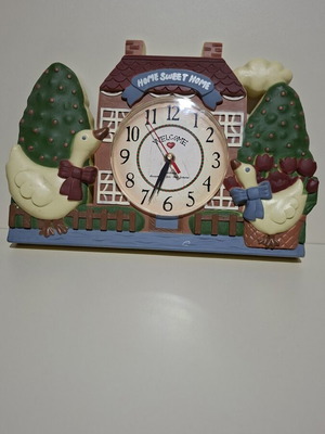Wall clock 34 cm plastic, decorative for kids' room