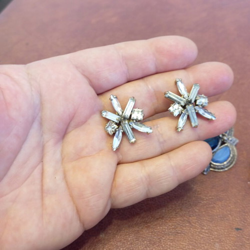 J.Crew earrings with sparkling crystals like new