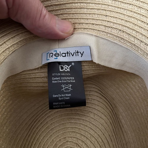 Summer hat Relativity beige, like new, size 57