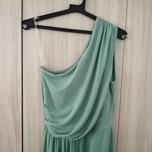 Italian long elegant green bodycon dress, size M