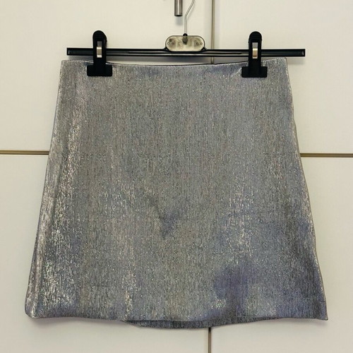 H&M Silver Mini Skirt New, XS