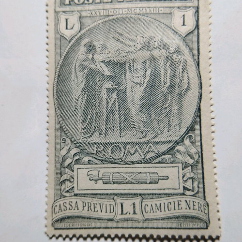 Italy 1 Lira 1923 stamp new, unsealed high value