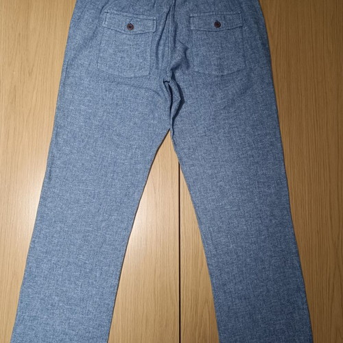 Livergy Men's Linen Pants new, size L, blue melange