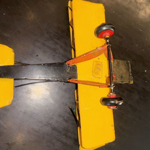 Metal miniature airplane used, 21x21 cm