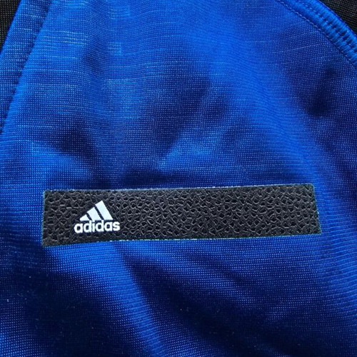 Adidas Performance Colorblock Zip Up Hoodie, royal blue black, large