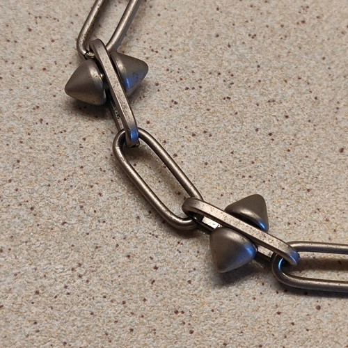 Vintage Unisex Industrial Punk Bracelet with Spikes, like new