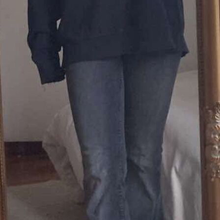 Black high-waisted flare jeans like new H&M