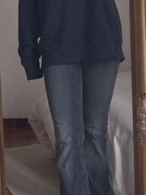 Black high-waisted flare jeans like new H&M