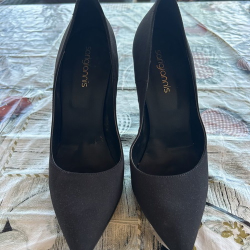 Stiletto shoes A To Z Greek black velvet size 39 like new