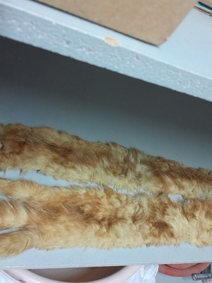 Vintage beige brown mink fur collar