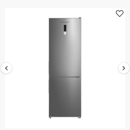 Morris fridge freezer Full No Frost, 310L, inox look