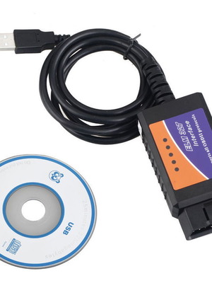 ELM 327 USB OBD2 Interface Car Diagnostic Scanner with Software CD
