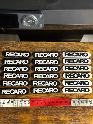 Recaro type labels new, set of 2, ASA plastic for seats